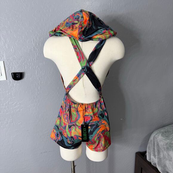 Dollskill Club EXX Tie Me Down Playsuit - Acid, M - Picture 2 of 4